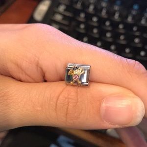 Italian Charm Bracelet Boy Birthstone Charm Pink